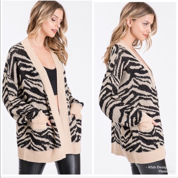 ❤️LAST! Animal Print Soft Open Cardigan w/Pockets! - Picture 2 of 8